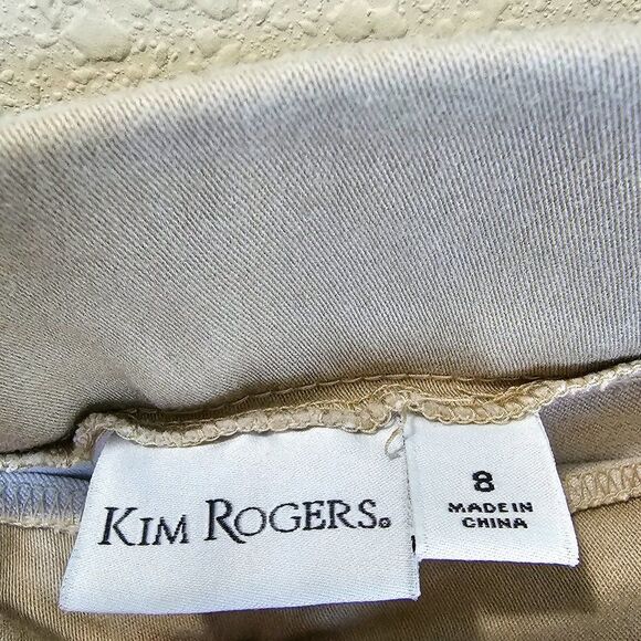 Kim Rogers Khaki Capri Pull-On Pants Size 8 - Picture 4 of 6
